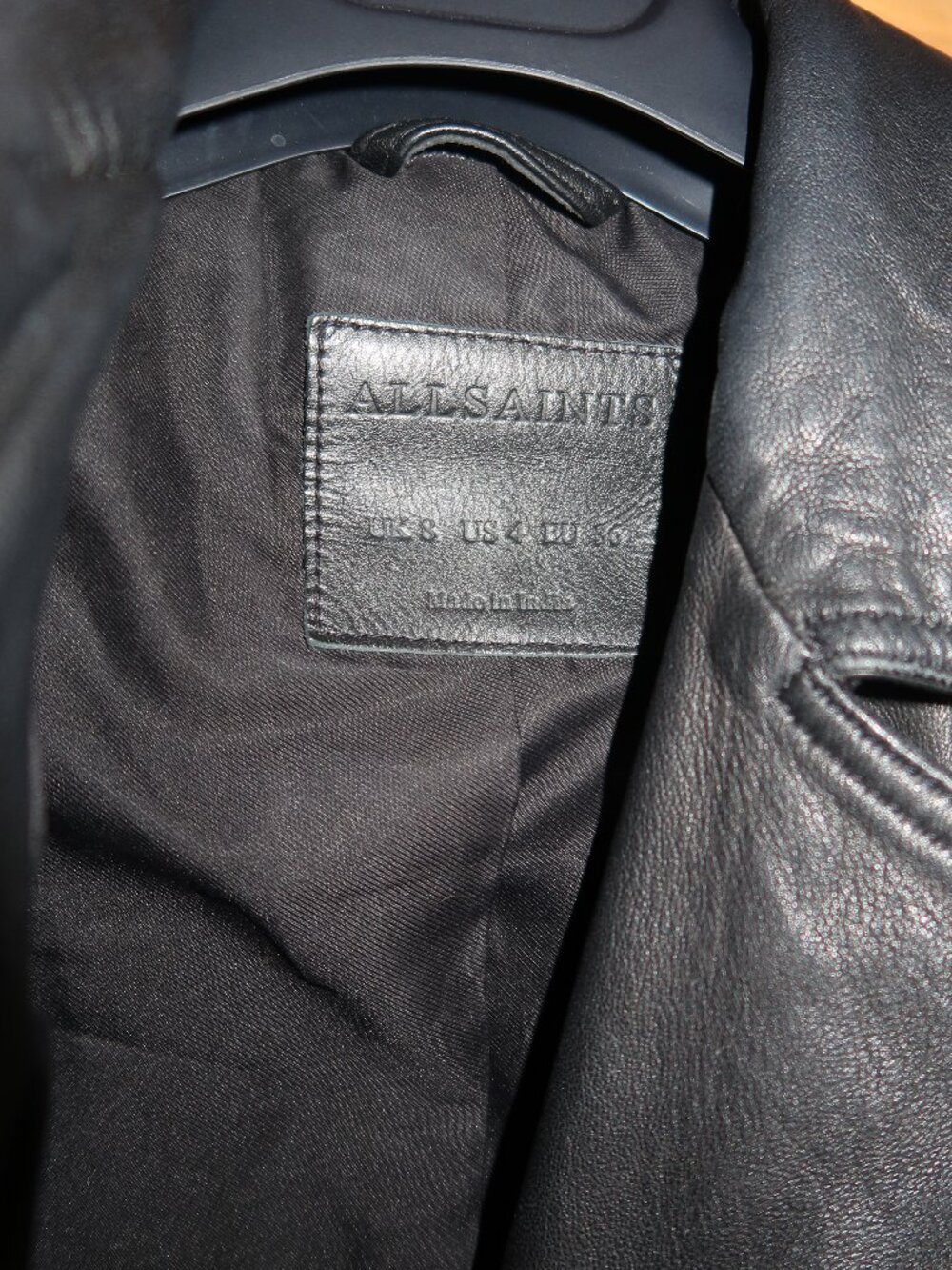 All Saints Lamb Leather Moto Jacket - Picture 4 of 6